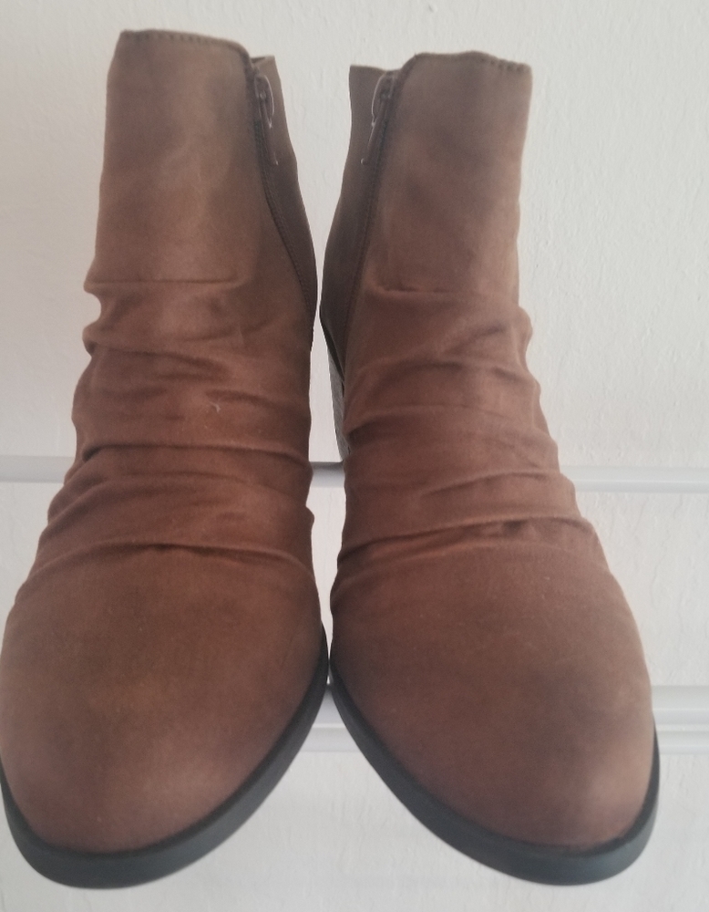 Arizona Jean Co Brown Booties w 3" Heel Sz 10